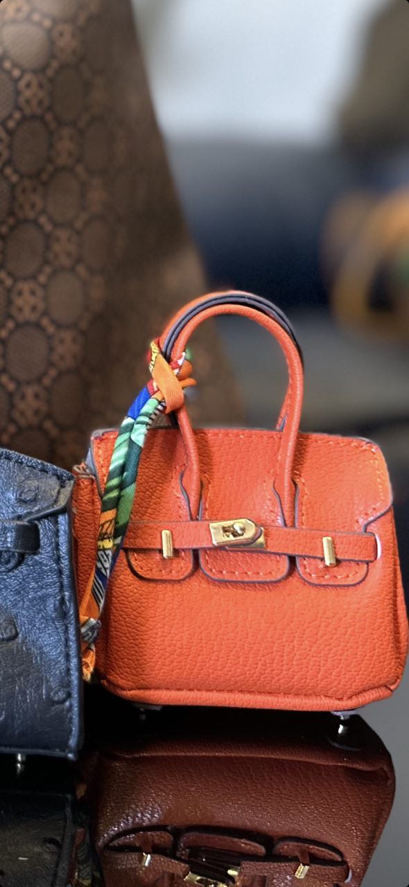 accessoire sac -mini sac Hermes véritable cuir