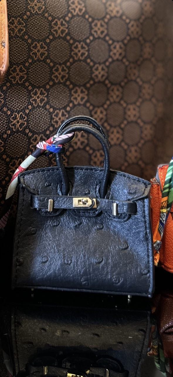 accessoire sac -mini sac Hermes véritable cuir