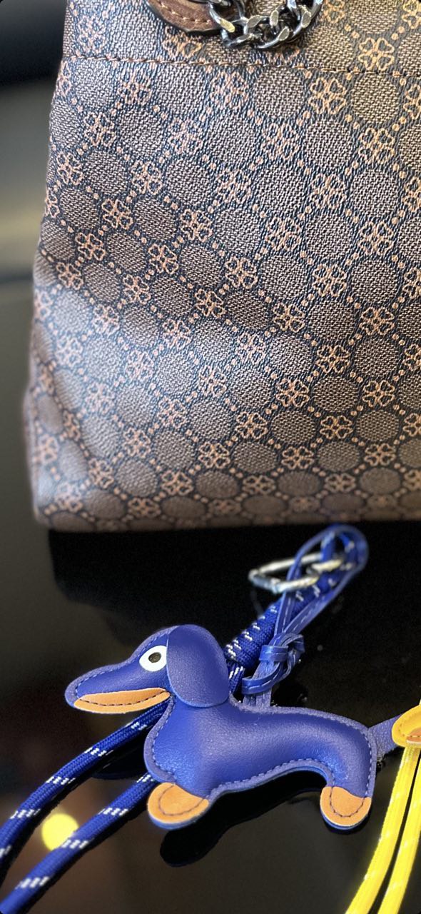 porte-cles avec charm teckel