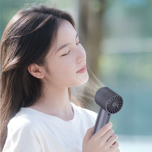 مروحة يدوية صغيرة محمولة، سرعة قابلة للتعديل من 1 إلى 100 (توربو)، بطارية قابلة للشحن بسعة 5000 مللي أمبير